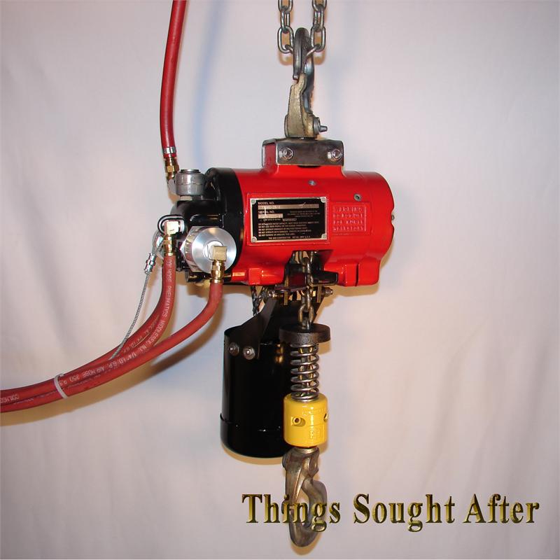 ARO 7756E 1/2 Ton Pneumatic Air Hoist w Pendent Control