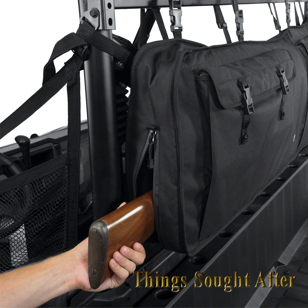BLACK DOUBLE GUN CARRIER for UTV ATV Rifle Shotgun Firearm Case Hunting Scabbard eBay