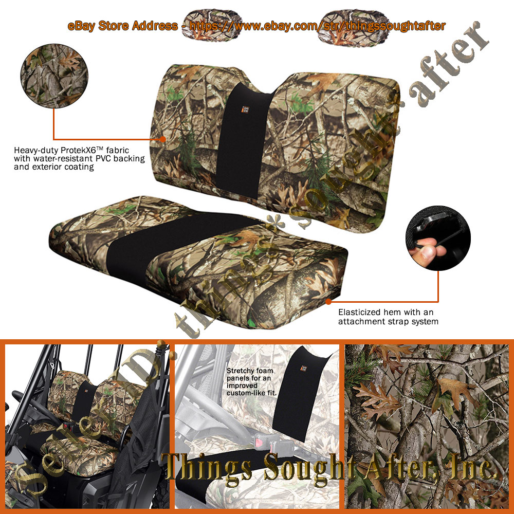 CAMO SEAT COVER for FULL SIZE 2013 & 2014 POLARIS RANGER 800 6x6 Crew