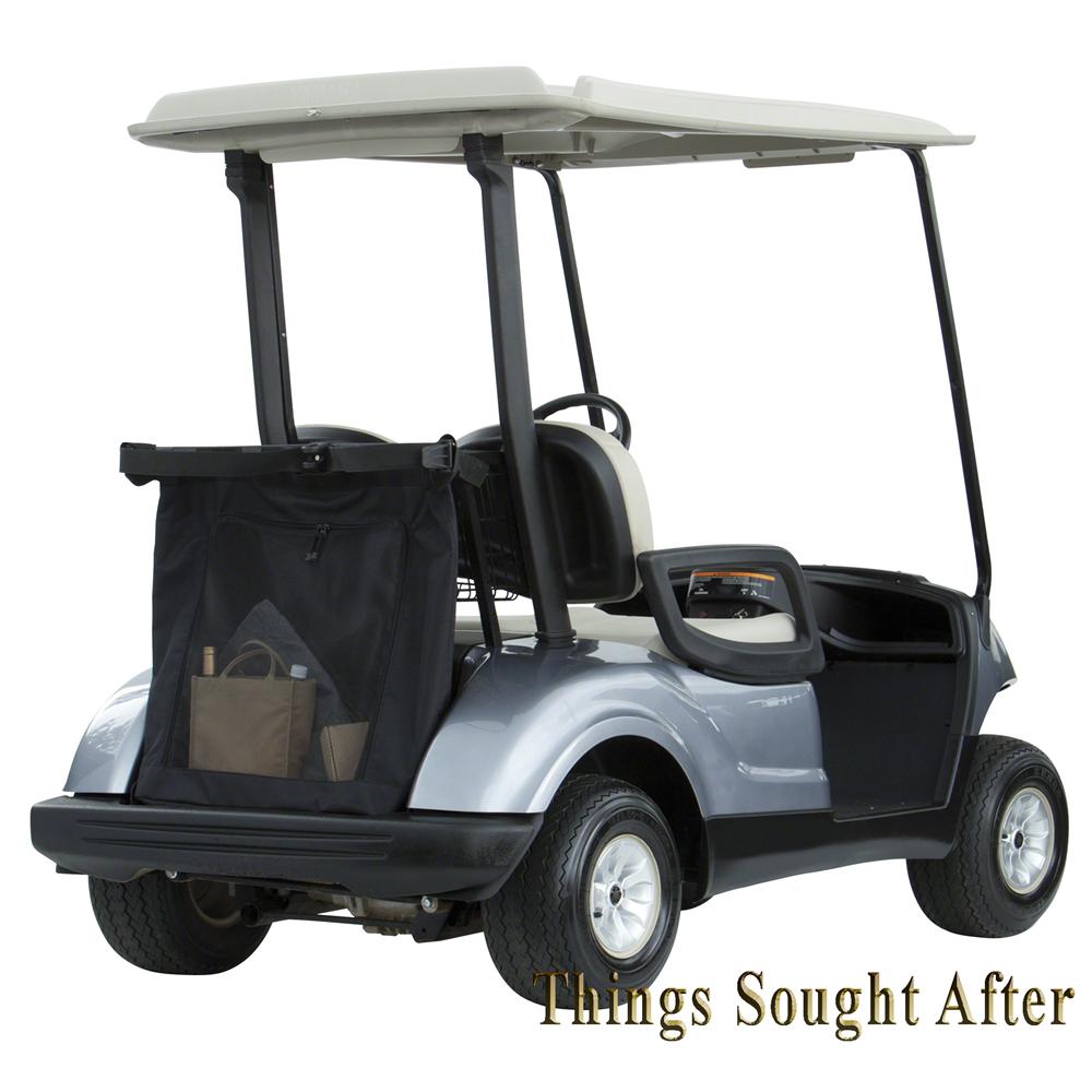 PORTABLE GOLF CAR TRUNK Travel Bag Cart Storage Club Gear Organizer Bin