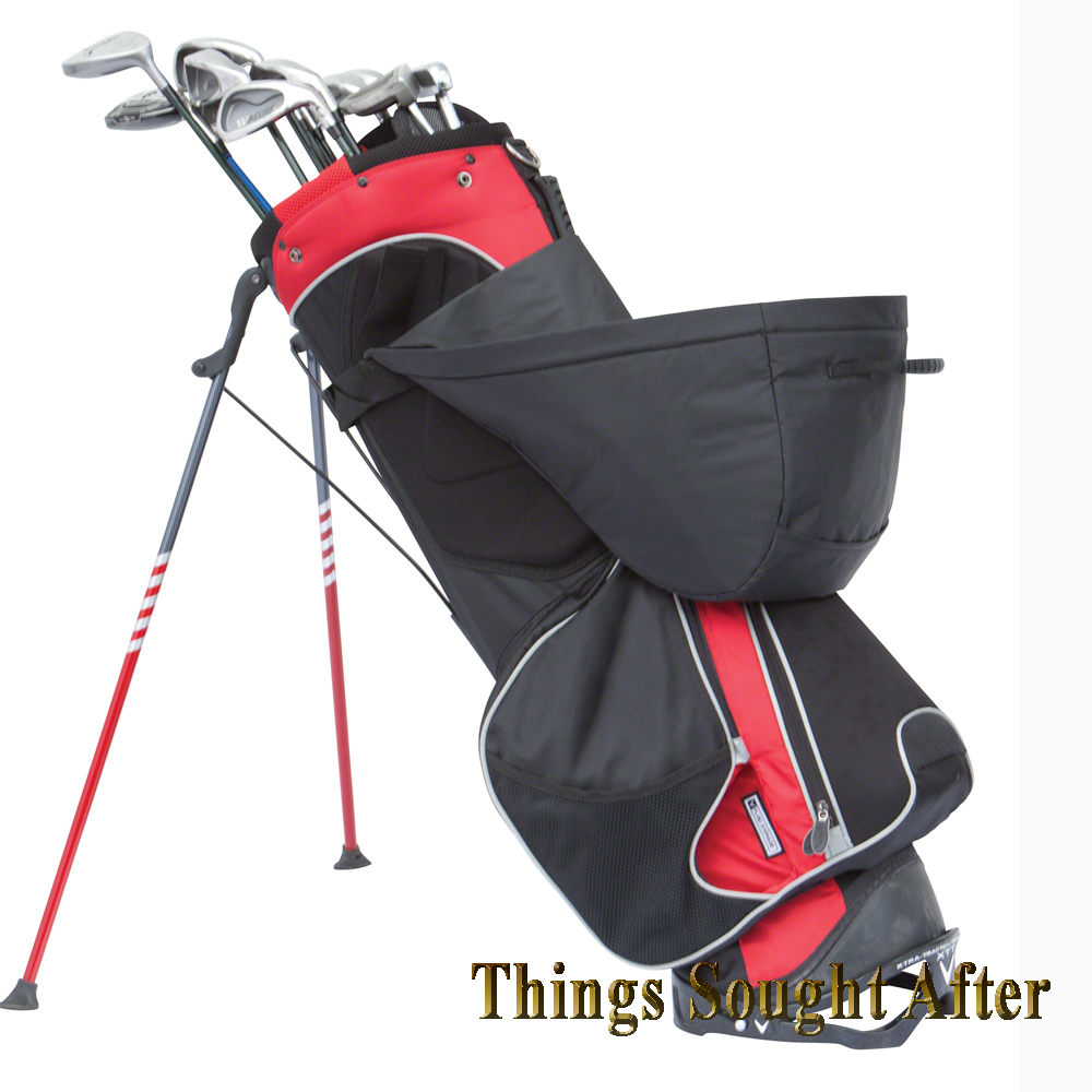 GOLF CLUB RAIN HOOD Portable Travel Bag Cover Storage Holder Pockets