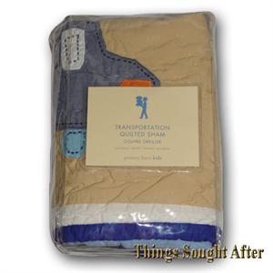 NEW Pottery Barn Kids QUILTED TRANSPORTATION SHAM Euro